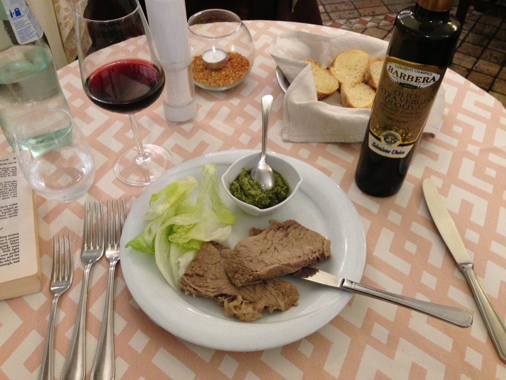 Boiled veal and green sauce